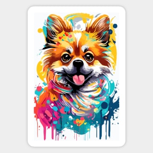 Pomeranian Colourful - Cute Pomeranian Pom Dog Spitz Magnet